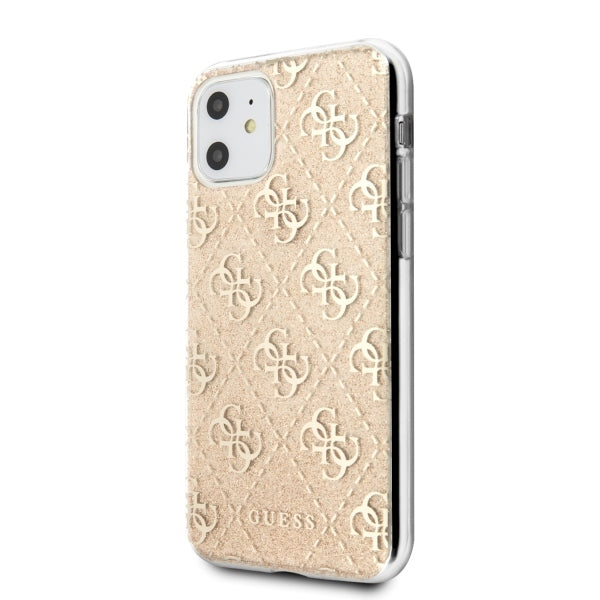 iPhone 11 Hülle Guess 4G Glitter Cover Gold