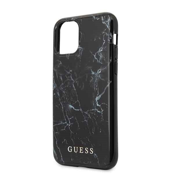 iPhone 11 Pro HandyHülle Guess Marble Design Cover Schwarz