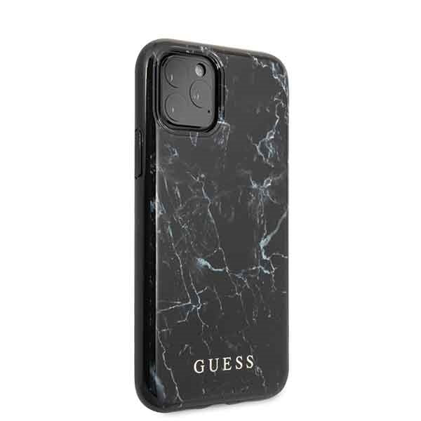 iPhone 11 Pro HandyHülle Guess Marble Design Cover Schwarz