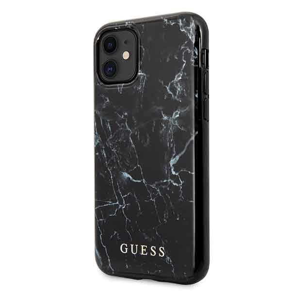 iPhone 11 HandyHülle Guess Marble Design Cover Schwarz