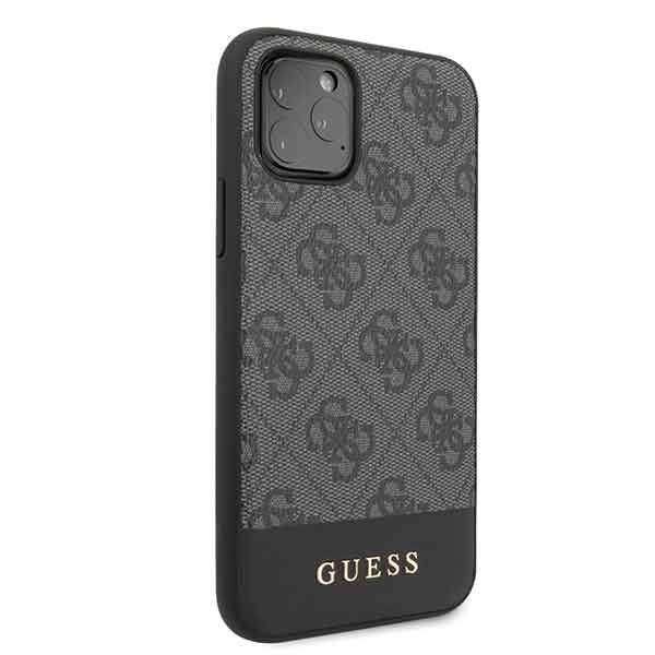 iPhone 11 Pro Hülle -Guess 4G Stripe Collection case -Grau