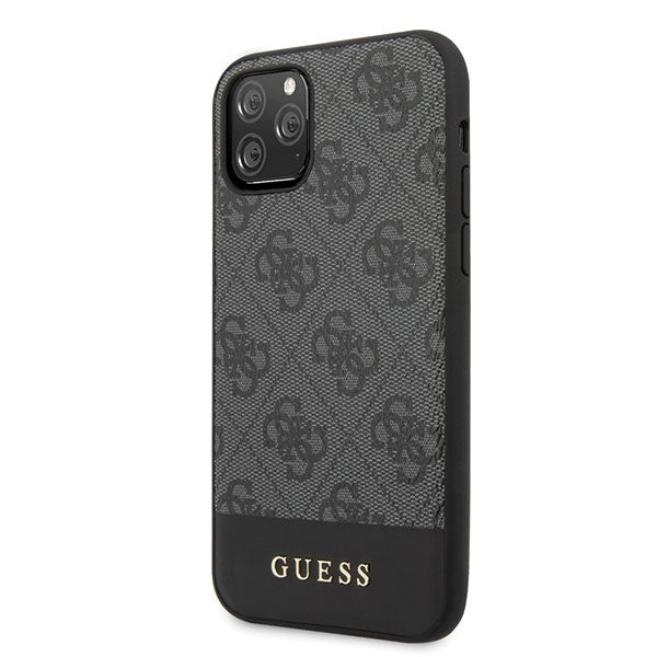 iPhone 11 Pro Max Hülle -Guess 4G Stripe Collection case -Grau