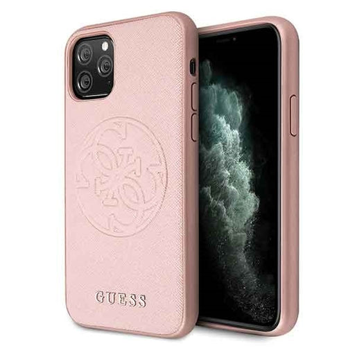 iPhone 11 Pro Case Hülle -Guess Iridescent Saffiano Cover Rosa