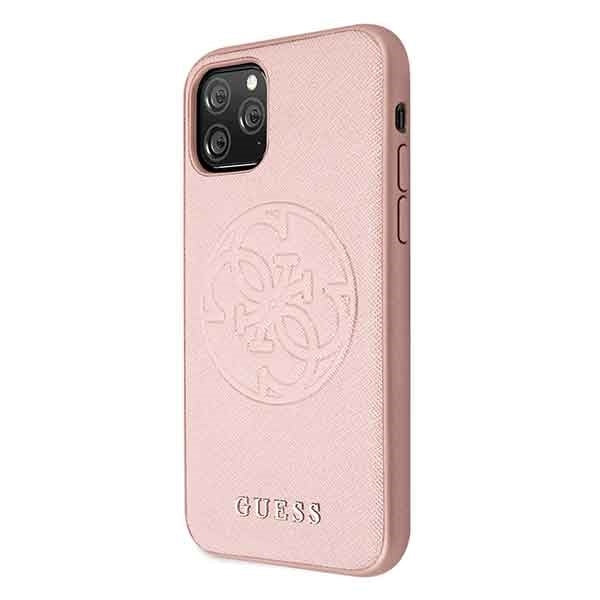 iphone-11-pro-case-hulle-guess-iridescent-saffiano-cover-rosa