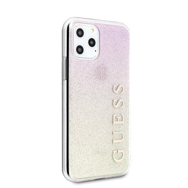 guess-hulle-fur-iphone-11-pro-gold-rosa-hard-case-gradient-glitter