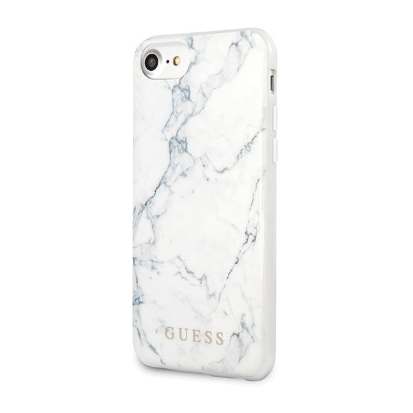 iPhone 8/SE2 Case Hülle -Guess Marble Cover Weiss