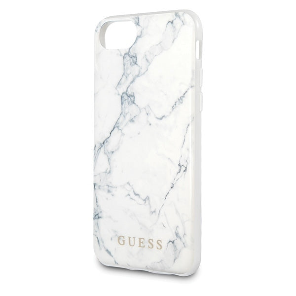 iPhone 8/SE2 Case Hülle -Guess Marble Cover Weiss