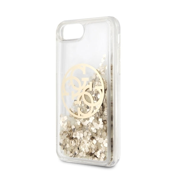 iPhone 7/8/SE2020 Hülle Guess Circle Glitter Cover Gold