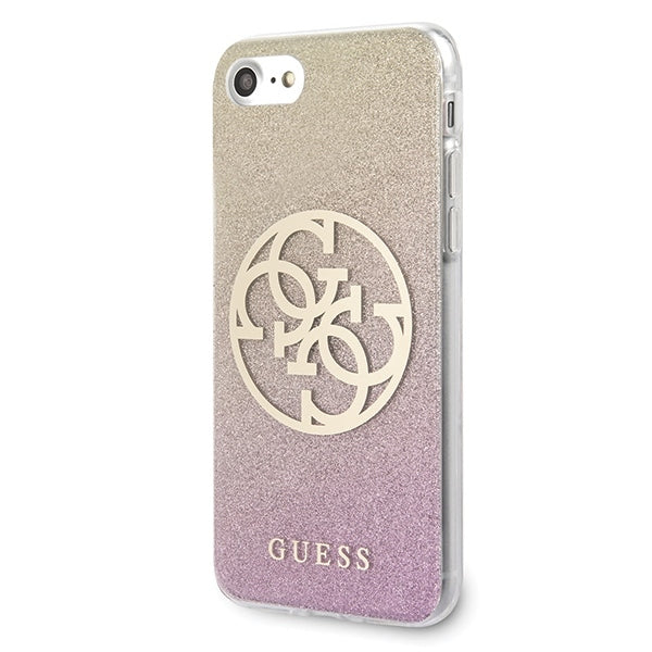 iphone-7-8-se2020-hulle-guess-glitter-4g-circle-cover-rosa-gold