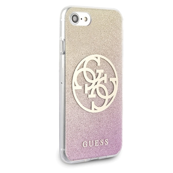 iphone-7-8-se2020-hulle-guess-glitter-4g-circle-cover-rosa-gold