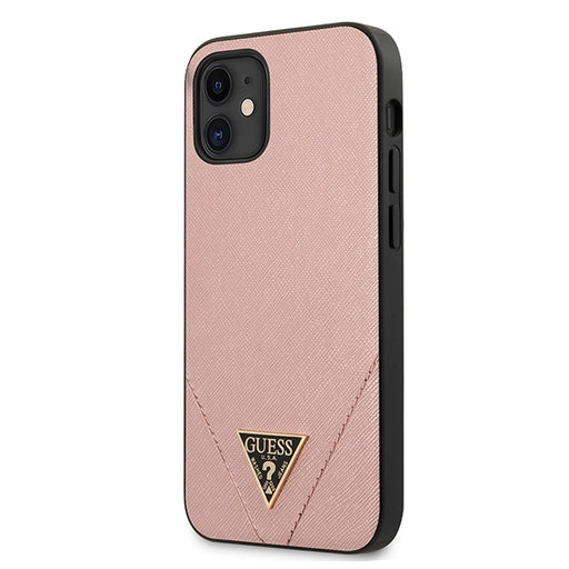 Schutzhülle Guess GUHCP12SVSATMLPI iPhone 12 mini 5,4" /pink hardcase Saffiano