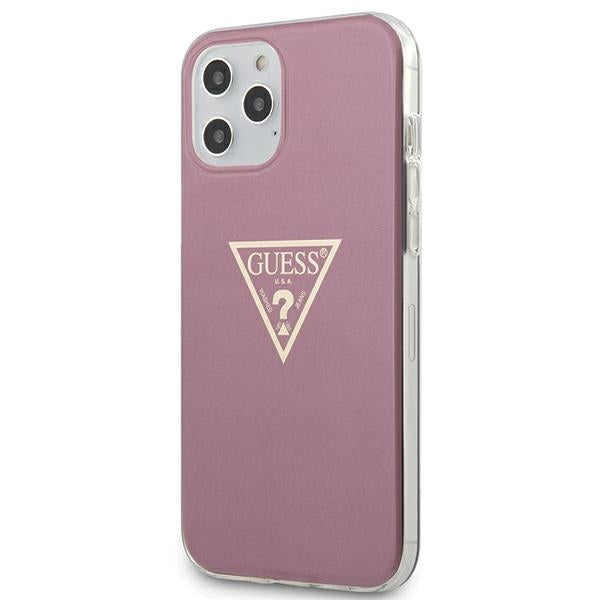 Schutzhülle Guess iPhone 12 Pro Max 6,7" /pink hardcase Metallic Collection