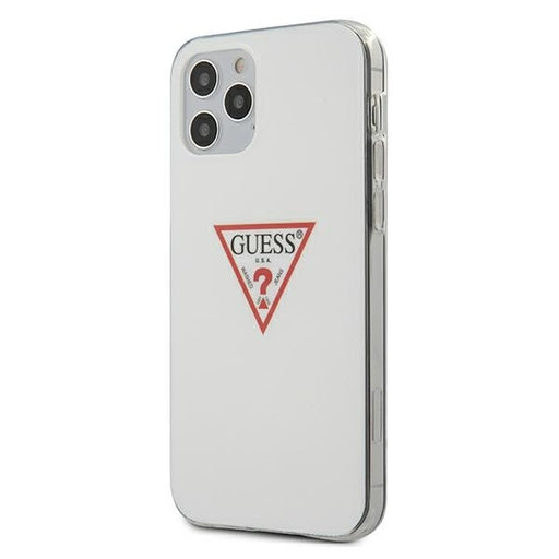 Schutzhülle Guess iPhone 12/12 Pro 6,1" /weiss hardcase Triangle Collection