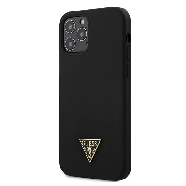 Schutzhülle Guess iPhone 12/12 Pro 6,1" schwarz/ hardcase Silikon Triangle Logo