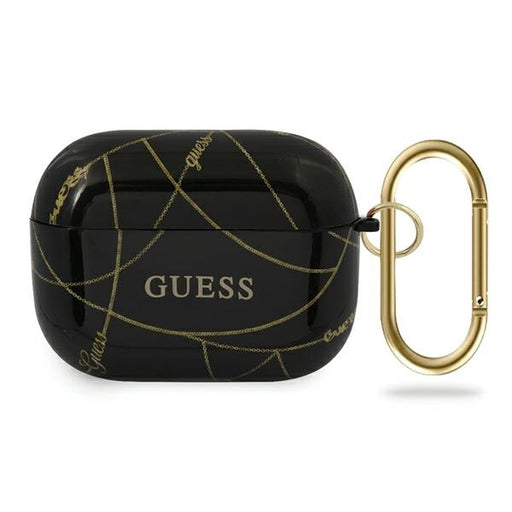 AirPods Pro Schutzhülle Guess AirPods Pro cover /schwarz Gold Chain Collection