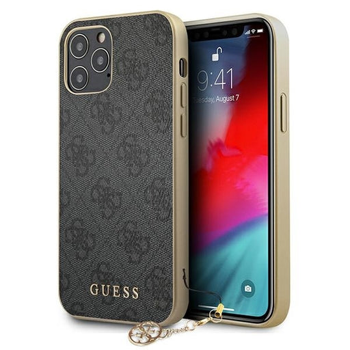 Schutzhülle Guess iPhone 12 Pro Max 6,7" /grau hardcase 4G Charms Collection