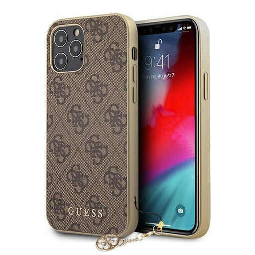 Schutzhülle Guess iPhone 12 Pro Max 6,7" /braun hardcase 4G Charms Collection