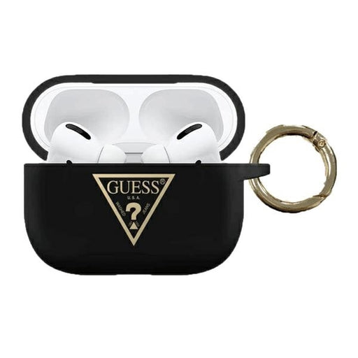 Guess Hülle Für AirPods Pro cover /schwarz Silikon Triangle Logo