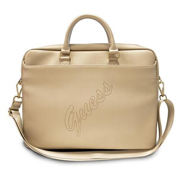 Guess Torba Tasche 16" /gold Saffiano Script