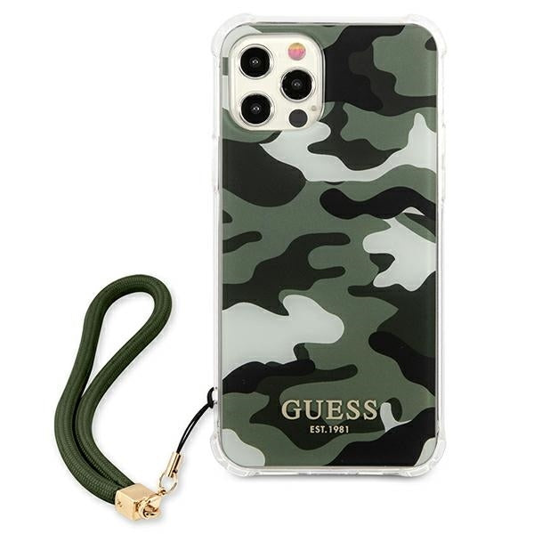 Guess Hülle für iPhone 12 Pro Max khaki hardcase Camo Collection
