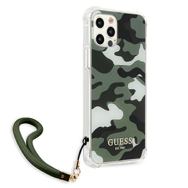 Guess Hülle für iPhone 12 Pro Max khaki hardcase Camo Collection