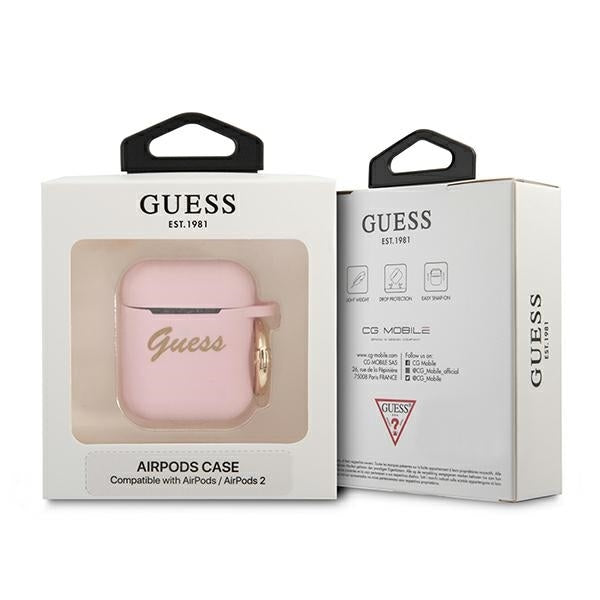 guess-hulle-fur-airpods-cover-rosa-silikon-vintage-script