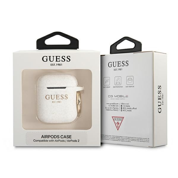 guess-hulle-fur-airpods-cover-weiss-silikon-glitter