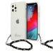 Guess Hülle für iPhone 12/12 Pro 6,1" Transparent hardCase schwarz Pearl
