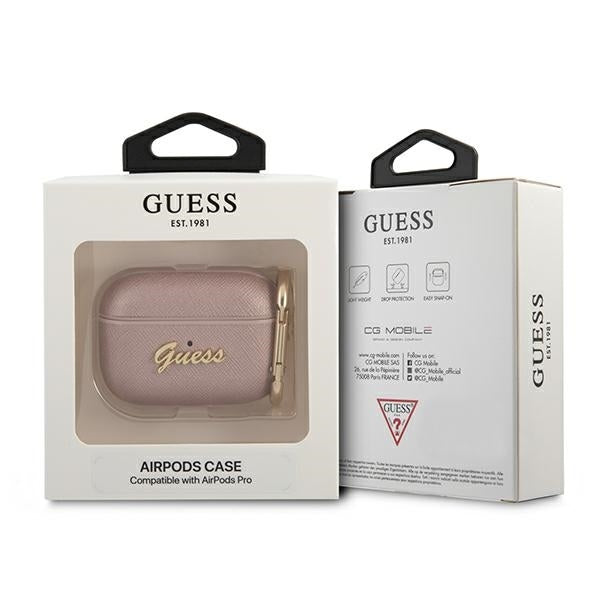 guess-hulle-fur-airpods-pro-cover-rosa-saffiano-script-metal-collection