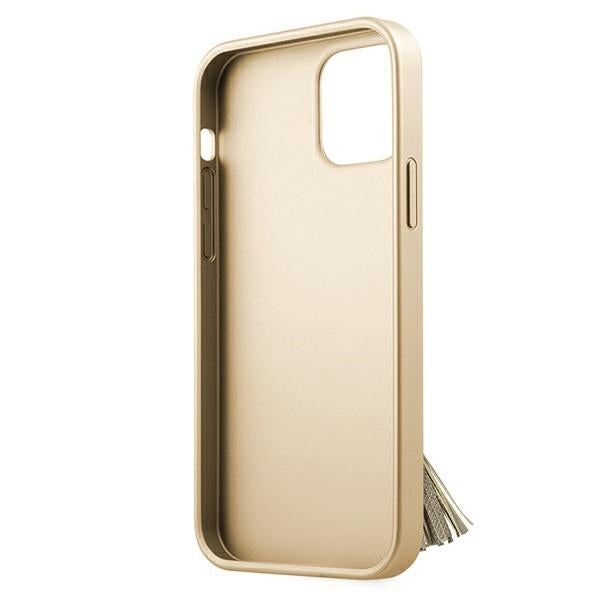 Guess Hülle für iPhone 12 Pro Max 6,7" beige/ Case Saffiano with ring stand