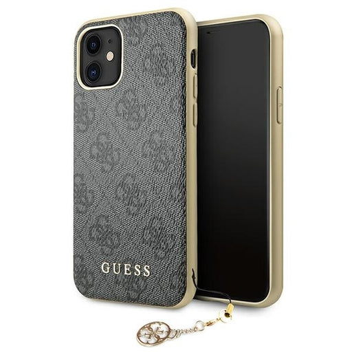 Guess Hülle für iPhone 11 6,1" / Xr Grau/ hard Case 4G Charms Collection