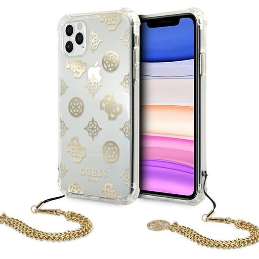 Guess Hülle für iPhone 11 Pro Max 6,5" /gold hardCase Peony Chain Collection
