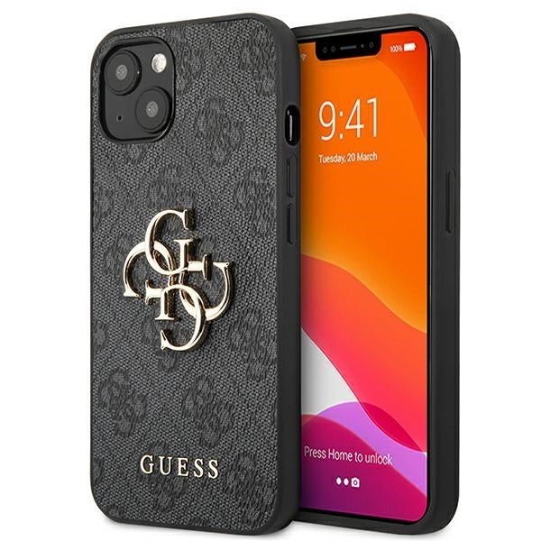 Guess Hülle für iPhone 13 mini 5,4" /Grau hardcase 4G Big Metal Logo