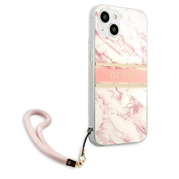 guess-hulle-fur-iphone-13-mini-5-4-rosa-hardcase-marble-strap-collection
