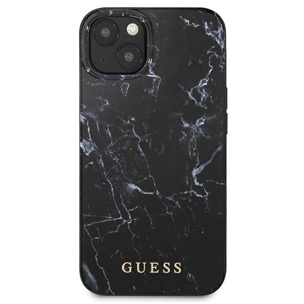 guess-hulle-fur-iphone-13-6-1-schwarz-hardcase-marble