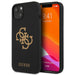 Guess Hülle für iPhone 13 mini 5,4" /Schwarz hard Case Silikon 4G Logo