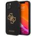 Guess Hülle für iPhone 13 6,1" /Schwarz hard Case Silikon 4G Logo