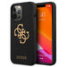 Guess Hülle für iPhone 13 Pro / 13 6,1" /Schwarz hard Case Silikon 4G Logo