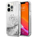 Guess Hülle für iPhone 13 Pro Max 6,7" /Silber hardCase 4G Big Liquid Glitter
