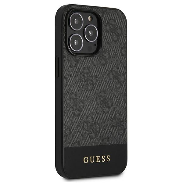 guess-hulle-fur-iphone-13-pro-13-6-1-grau-hardcase-4g-stripe-collection