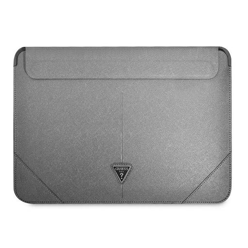 Guess Sleeve Tasche 13/14" /silber Saffiano Triangle Logo