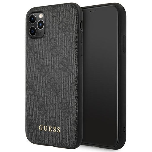 Guess Hülle für iPhone 11 Pro 5,8" /Grau hard Case 4G Metal Gold Logo