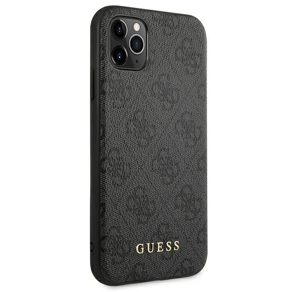 guess-hulle-fur-iphone-11-pro-5-8-grau-hard-case-4g-metal-gold-logo