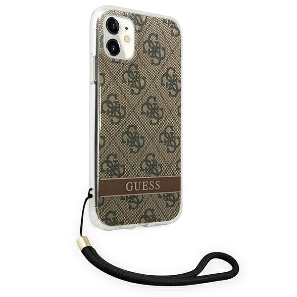 guess-hulle-fur-iphone-11-braun-hardcase-4g-print-strap