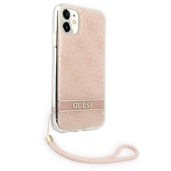 guess-hulle-fur-iphone-11-rosa-hardcase-4g-print-strap