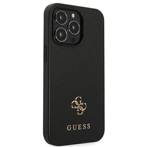 guess-hulle-fur-iphone-13-pro-13-6-1-schwarz-case-saffiano-4g-small-metal-logo