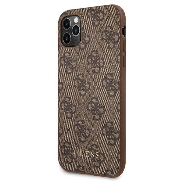 guess-hulle-fur-iphone-11-pro-max-6-5-braun-hard-case-4g-metal-gold-logo