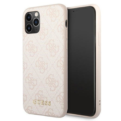 Guess Hülle für iPhone 11 Pro 5,8" /Rosa hard Case 4G Metal Gold Logo
