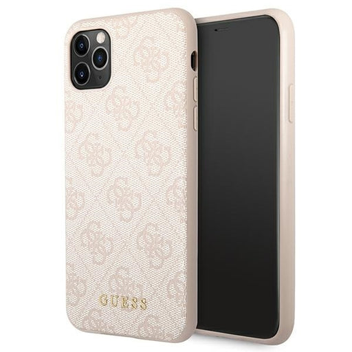 Guess Hülle für iPhone 11 Pro Max 6,5" /Rosa hard Case 4G Metal Gold Logo