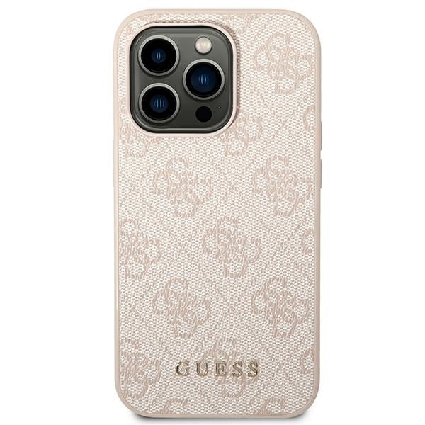 Guess Hülle für iPhone 14 Pro Max 6,7" /Rosa hard Case 4G Metal Gold Logo